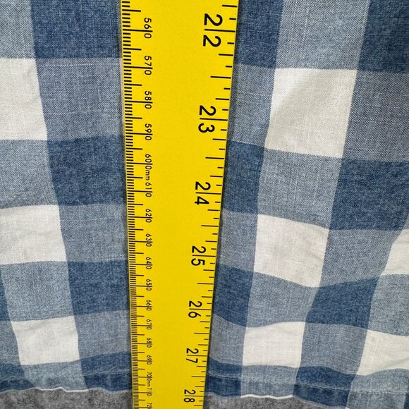 Polo Ralph Lauren Shirt Mens Medium Blue Plaid Short Sleeve Camp Loop Collar - Picture 12 of 12